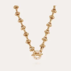 Collier Adrian acétate doré - Ivoire