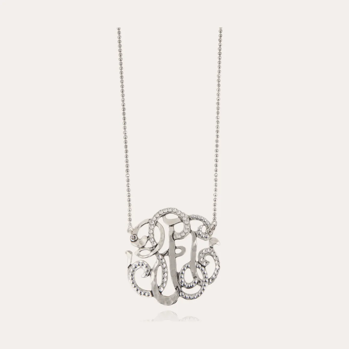 Collier Arabesque grand modèle argenté