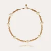 Collier Biba doré - Ivoire