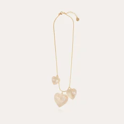Collier Gilot grand modèle doré - Nacre blanche