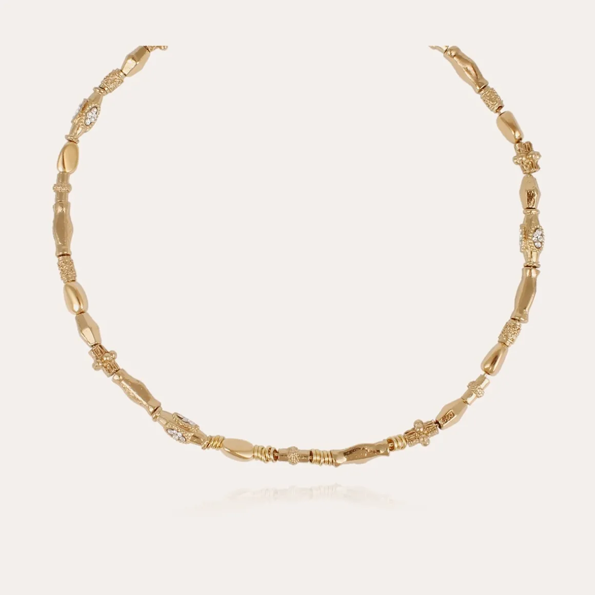 Collier Kali strass doré