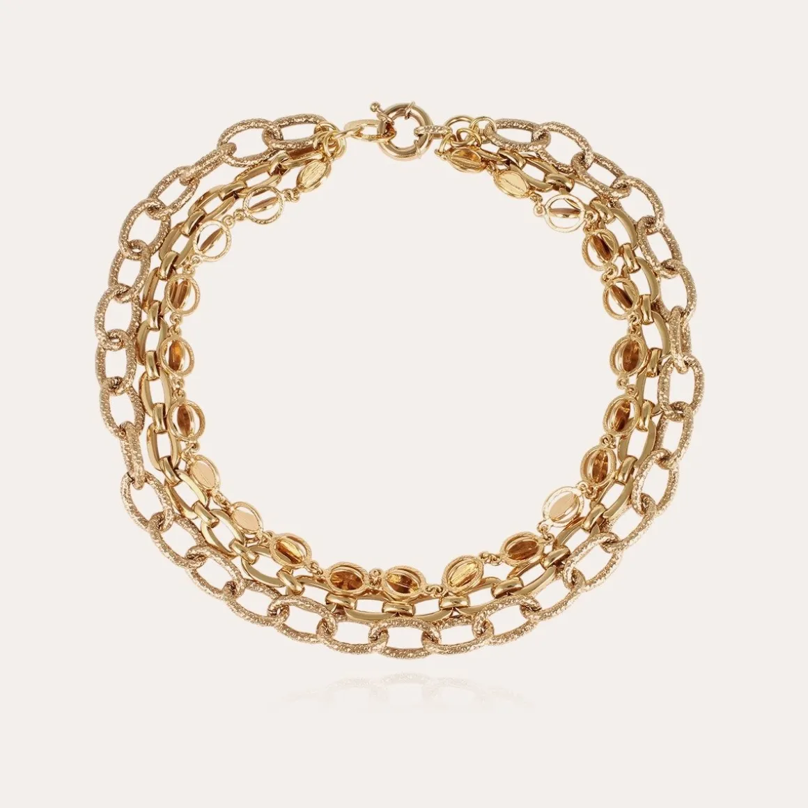 Collier Kamae 3 rangs doré