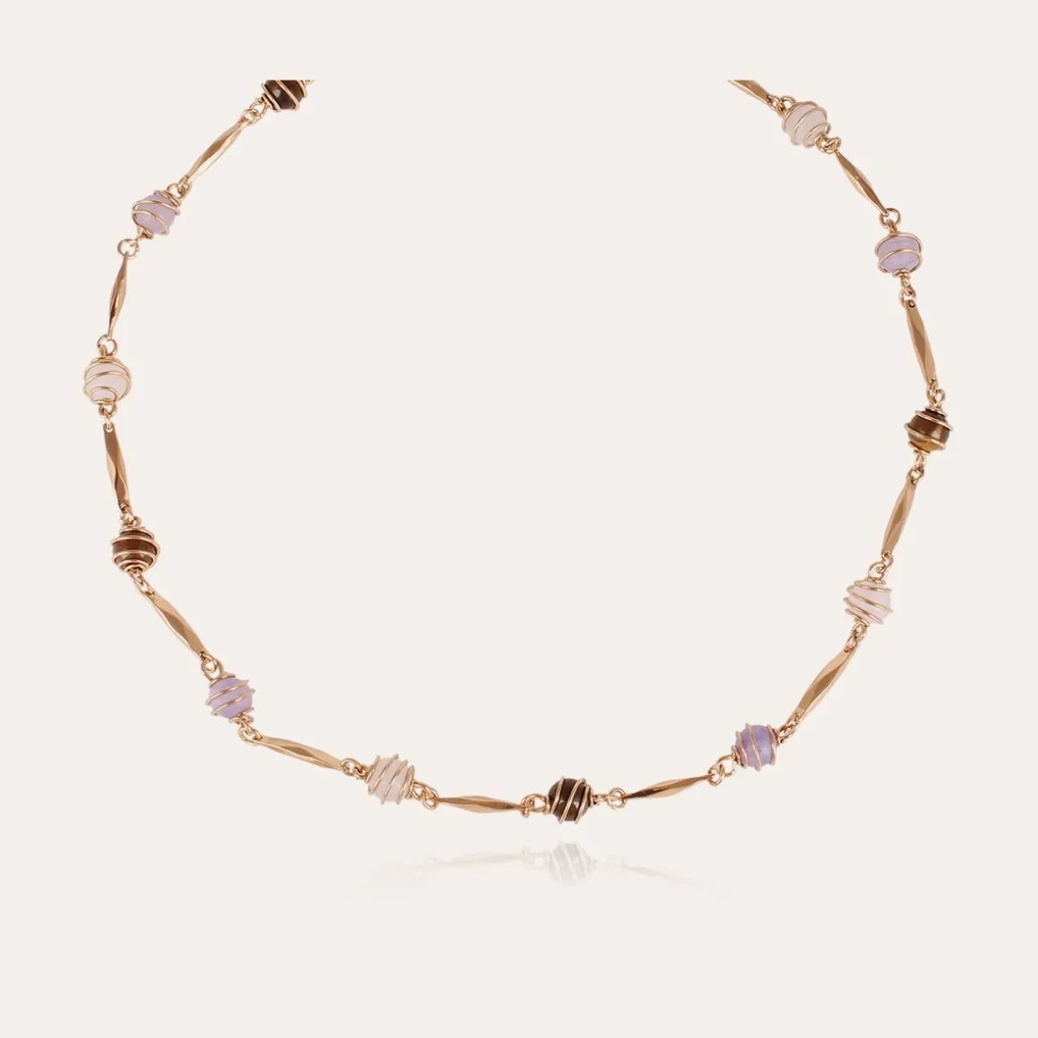 Collier Perla Serti doré