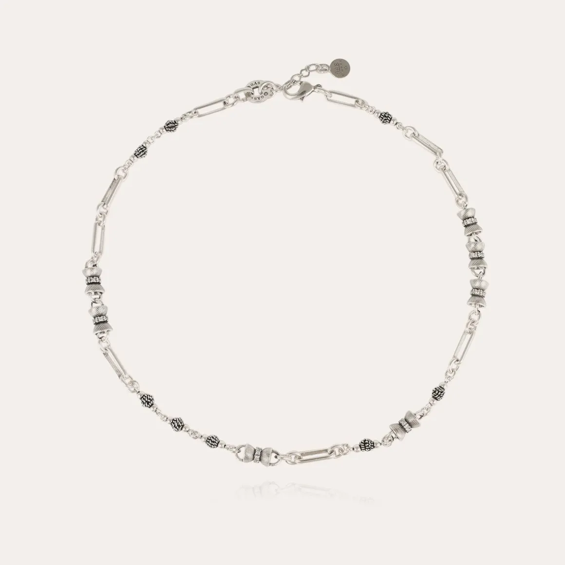 Collier Pompadour strass argenté