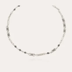 Collier Pompadour strass argenté