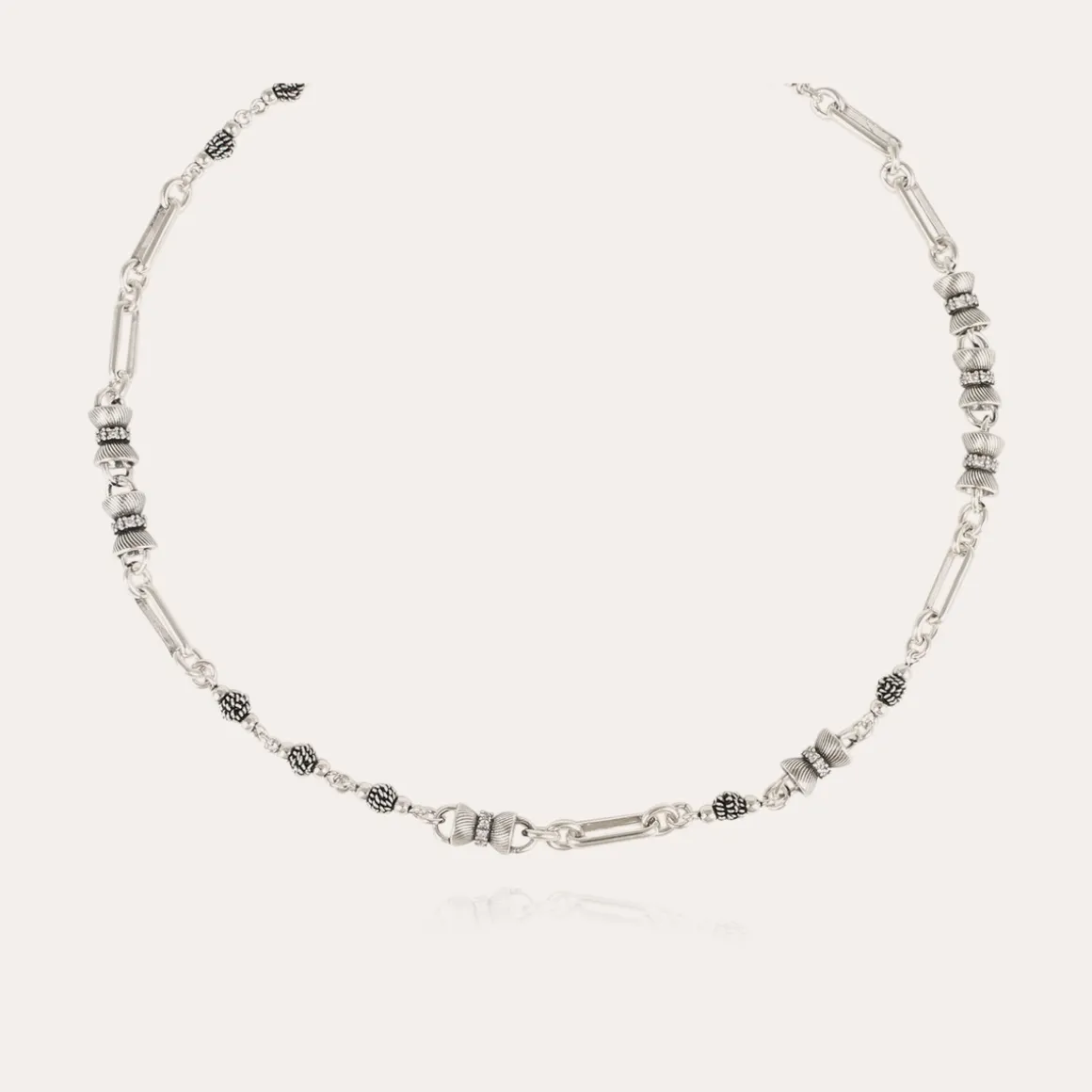 Collier Pompadour strass argenté