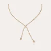 Collier Riviera asymétrique doré - Zircone