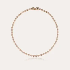 Collier Riviera Simple grand modèle doré - Zircone