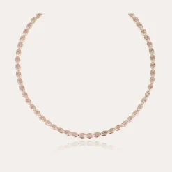 Collier Riviera Simple grand modèle doré - Zircone