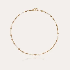 Collier Rosario doré - Perles de culture