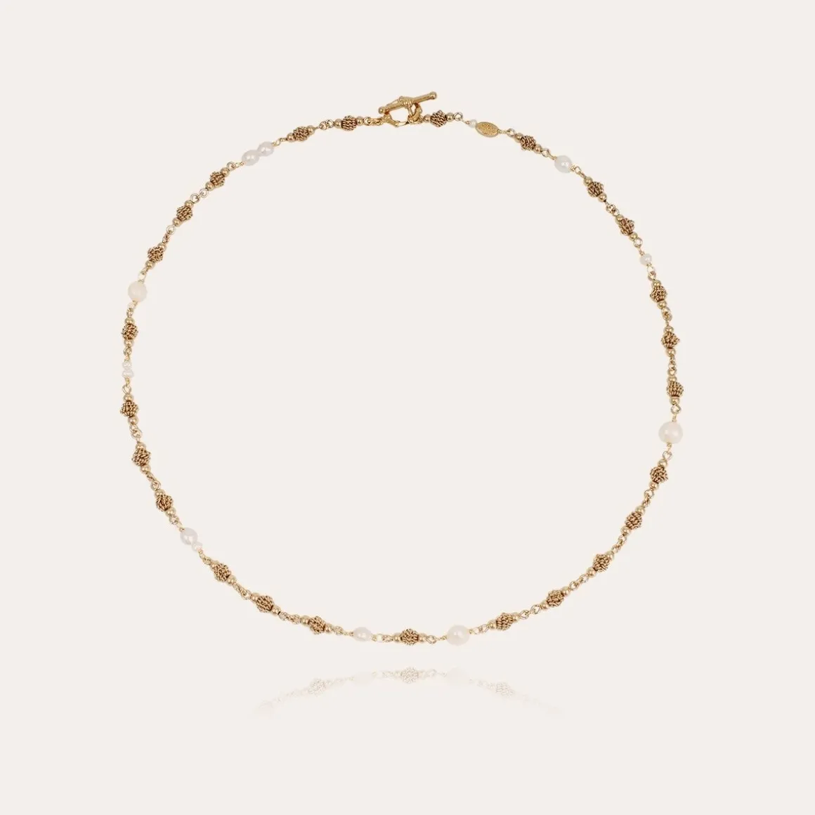 Collier Rosario doré - Perles de culture