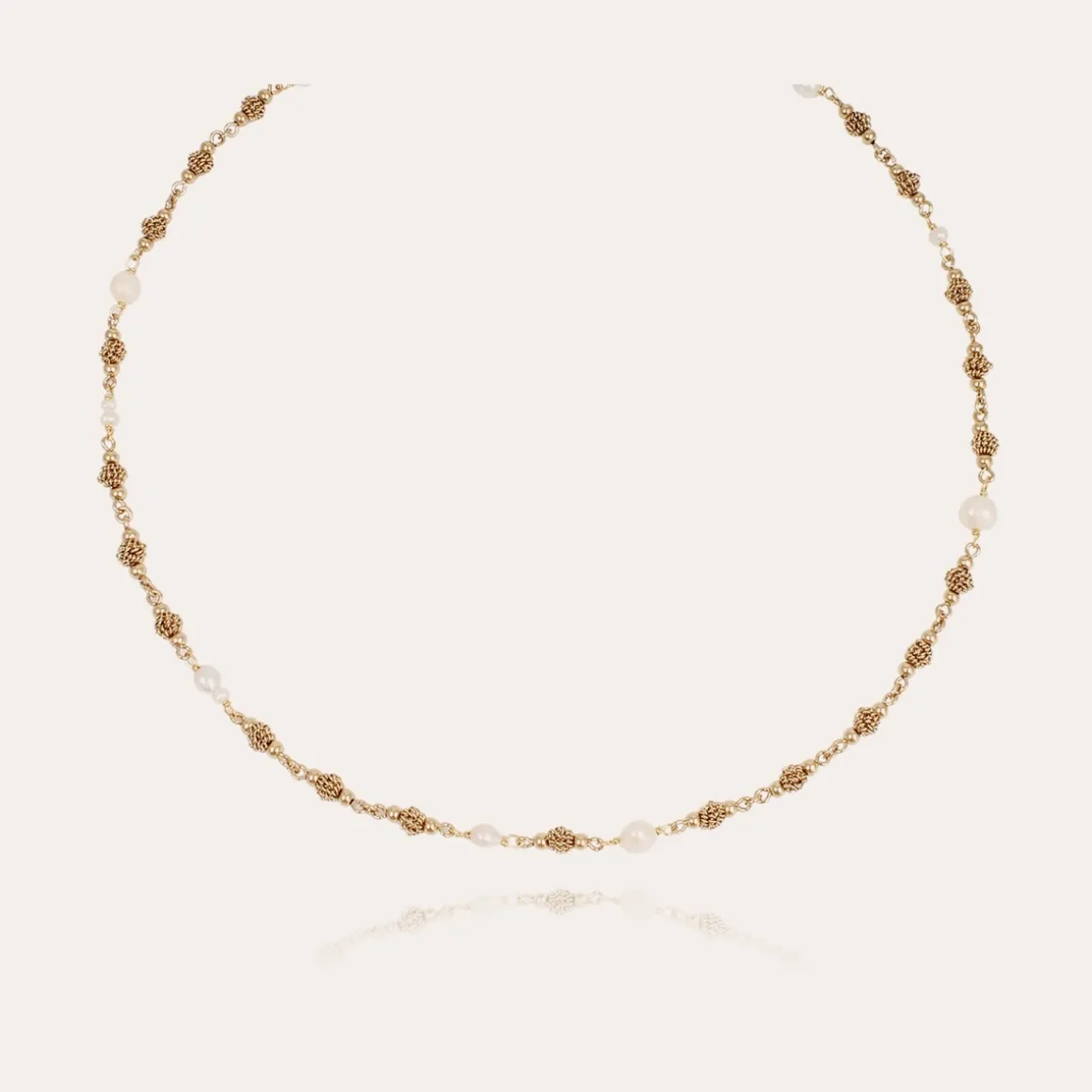 Collier Rosario doré - Perles de culture