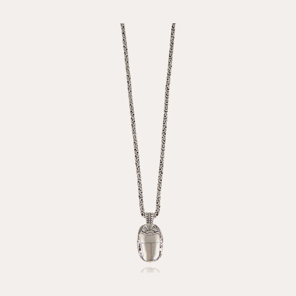 Collier Scarabée argenté