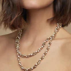 Collier Trévise strass doré