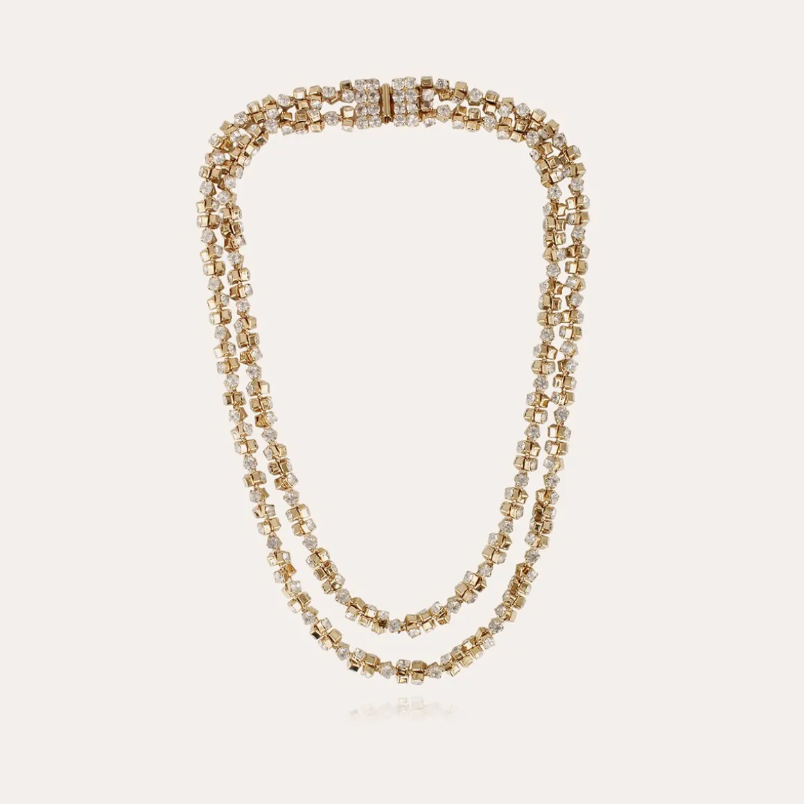 Collier Trévise strass doré