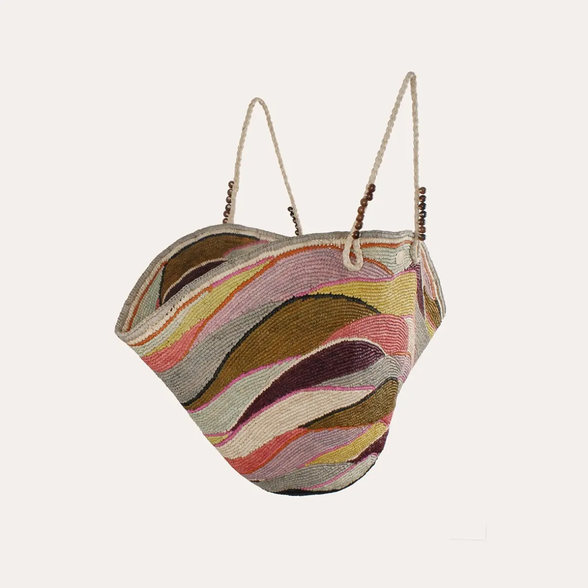 Sac panier Vague XL raphia