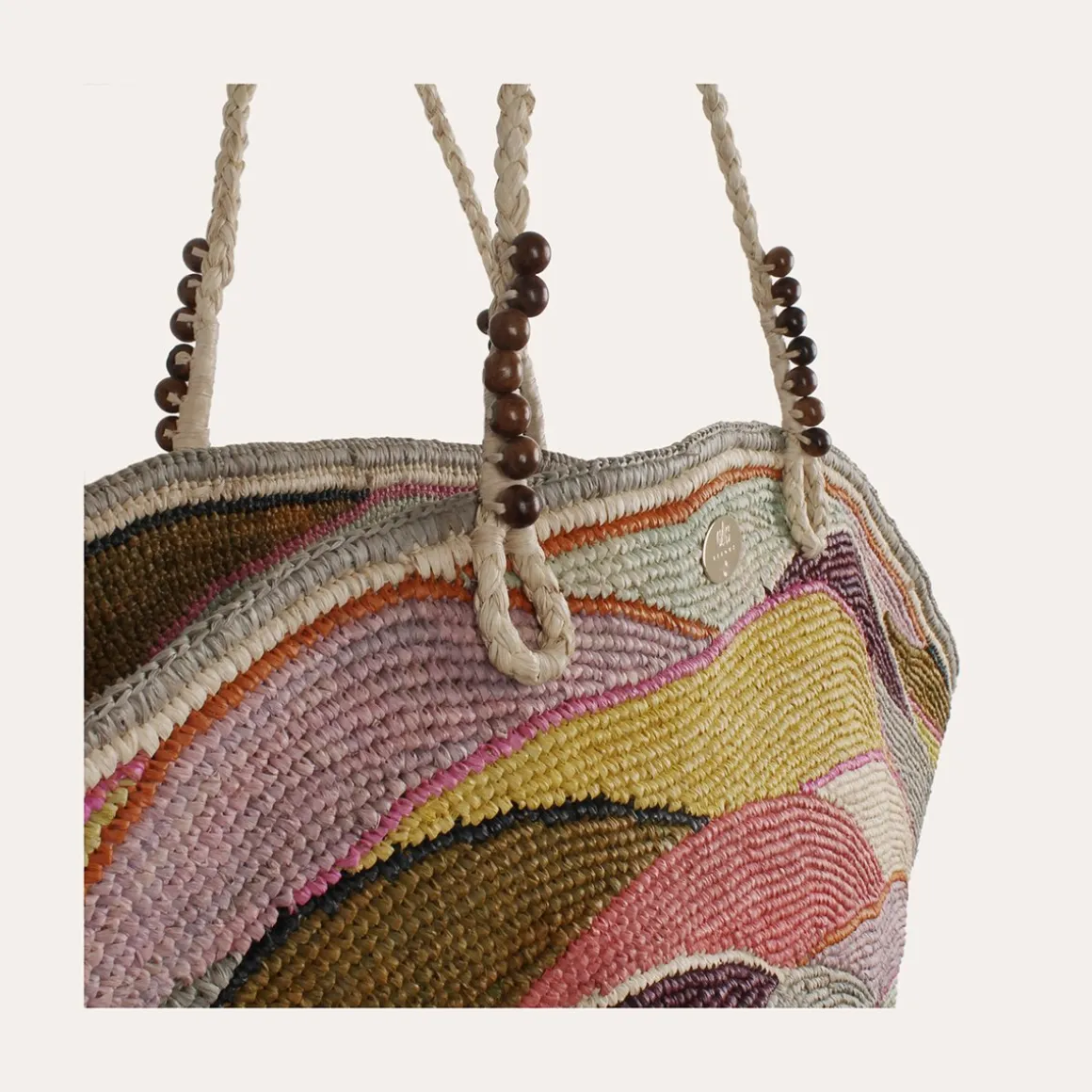 Sac panier Vague XL raphia